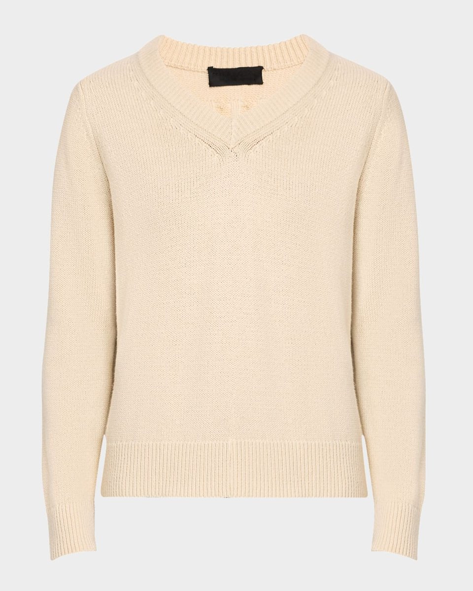 Priya V-Neck Cotton Silk Sweat